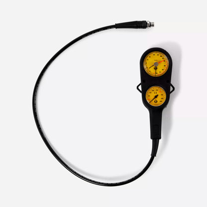 Doppelkonsole mit Manometer gelb [bar]